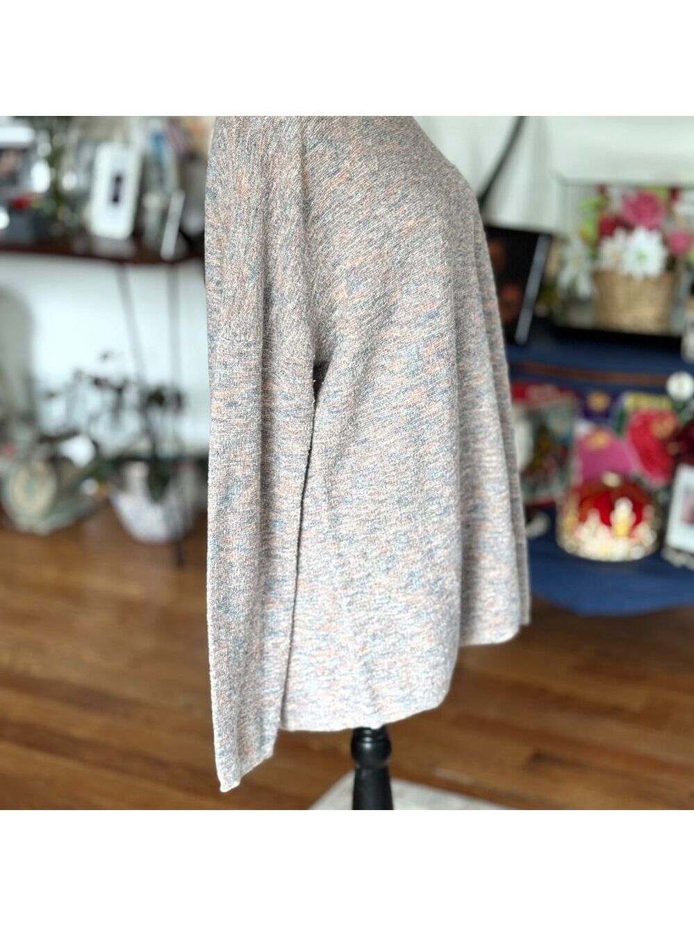 Pure Jill Organic Cotton Marled Top L Relaxed Fit Lightweight Sweater - Picture 3 of 8